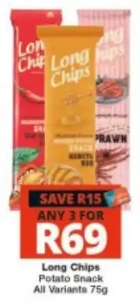 Checkers Long Chips Potato Snack offer