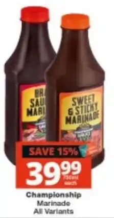 Checkers Championship Marinade offer