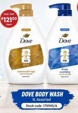 Africa Cash and Carry Dove body wash assorted offer