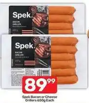 Pick n Pay Bacon or cheese grillers offer