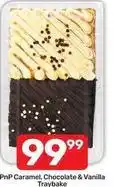 Pick n Pay Caramel, chocolate & vanilla traybake offer