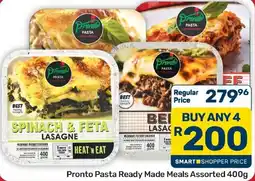 Pick n Pay Hypermarket Pronto Pasta Ready Made Meals Assorted offer