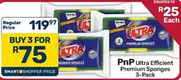 Pick n Pay Hypermarket PnP Ultra Efficient Premium Sponges offer