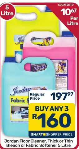 Pick n Pay Hypermarket Jordan Floor Cleaner, Thick or Thin Bleach or Fabric Softener offer