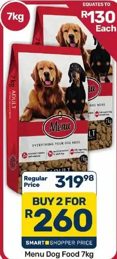 Pick n Pay Hypermarket Menu Dog Food 7kg offer