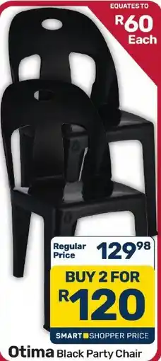 Pick n Pay Hypermarket Otima Black Party Chair offer