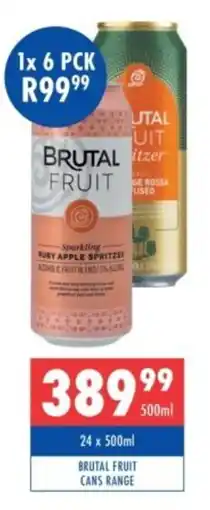 Ultra Liquors Brutal Fruit Sparkling Ruby Apple Spritzer offer