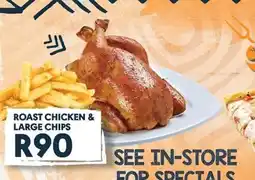 OBC Meat & Chicken Roast Chicken & Large Chips offer