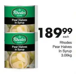 Save Hyper Rhodes Pear Halves in Syrup offer