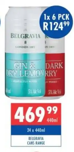 Ultra Liquors Belgravia Gin & Dry Lemon offer