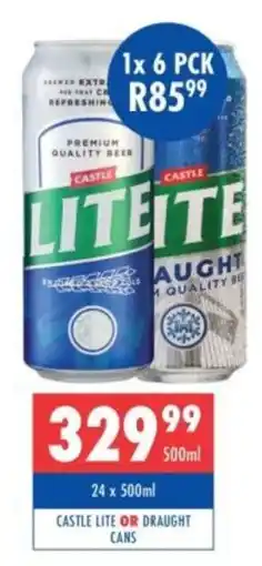 Ultra Liquors Castle Lite offer