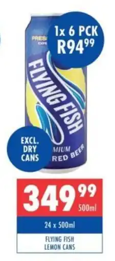 Ultra Liquors Flying Fish Lemon Cans offer