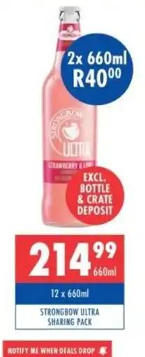 Ultra Liquors Strongbow Ultra Strawberry & Lime offer