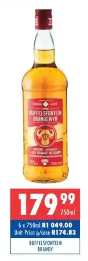 Ultra Liquors Buffelsfontein Brandy offer
