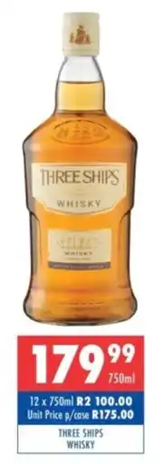 Ultra Liquors Three Ships Whisky offer