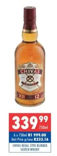Ultra Liquors Chivas Regal 12YO Blended Scotch Whisky offer