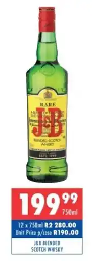 Ultra Liquors J&B Blended Scotch Whisky offer