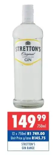 Ultra Liquors Stretton's Gin Range offer