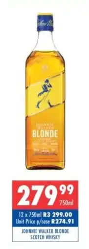 Ultra Liquors Johnnie Walker Blonde Scotch Whisky offer