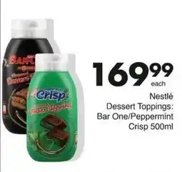 Save Hyper Nestlé Dessert Toppings: Bar One/Peppermint Crisp offer