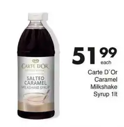 Save Hyper Carte D'Or Salted Caramel Milkshake Syrup offer