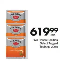 Save Hyper Five Roses Rooibos Select Tagged Teabags offer