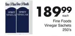 Save Hyper Fine Foods Vinegar Sachets offer