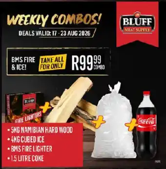 Namibian hard wood, Cubed ice, BMS fire lighter and Coke