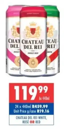 Ultra Liquors Chateau Del Rei White, Rosé or Red offer