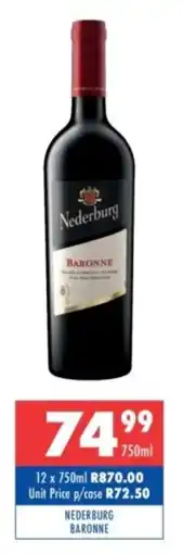 Ultra Liquors Nederburg Baronne offer