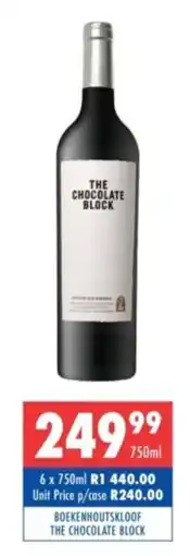 Ultra Liquors Boekenhoutskloof The Chocolate Block offer