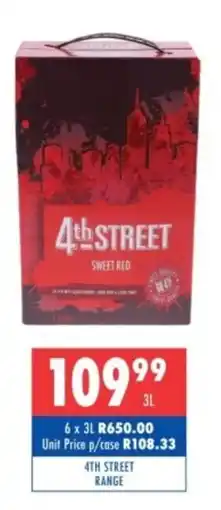 Ultra Liquors 4th STREET SWEET RED offer