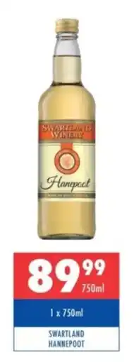 Ultra Liquors Swartland Winery Hannepoet offer
