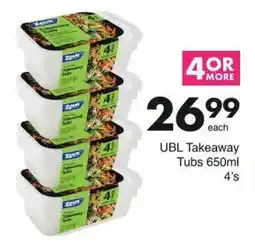 Save Hyper UBL Takeaway Tubs offer