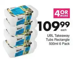 Save Hyper Zeus UBL Takeaway Tubs Rectangle offer