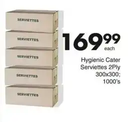Save Hyper Hygienic Cater Serviettes 2Ply offer