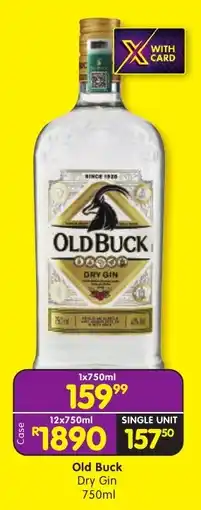 Shoprite Liquor Old Buck Dry Gin offer