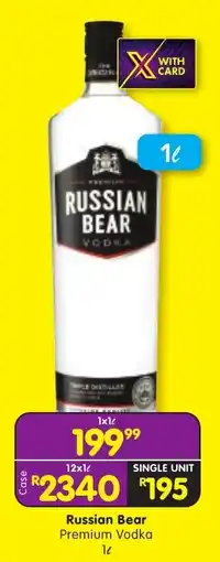 Shoprite Liquor Russian Bear Premium Vodka offer