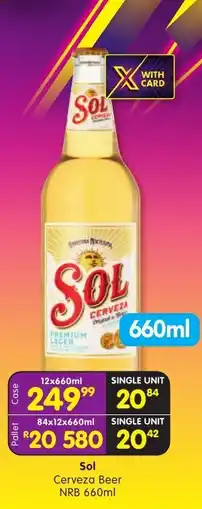 Shoprite Liquor Sol Cerveza Beer offer