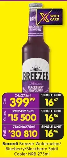 Shoprite Liquor Bacardi Breezer Blackberry Flavoured offer