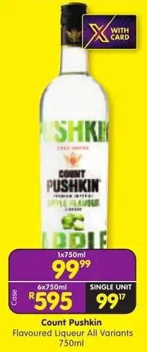 Shoprite Liquor Count Pushkin Flavoured Liqueur offer