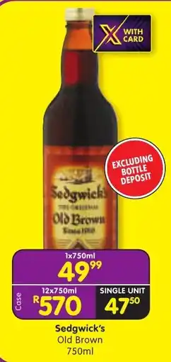 Shoprite Liquor Sedgwick's Old Brown offer