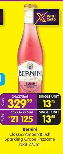 Shoprite Liquor Bernini Sparkling Grape Frizzante offer