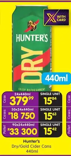 Shoprite Liquor Hunter's Dry/Gold Cider Cans offer
