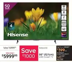 Bradlows Hisense 50" UHD Smart TV offer