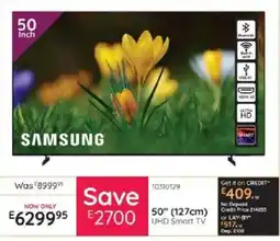 Bradlows SAMSUNG 50" UHD Smart TV offer