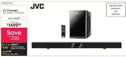 Bradlows JVC 2.1 Channel Sound Bar TH-BY370 offer