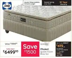 Bradlows Sealy Phuket Queen 152cm Base Set offer