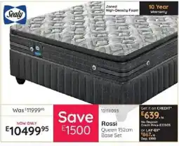 Bradlows Sealy Rossi Queen 152cm Base Set offer