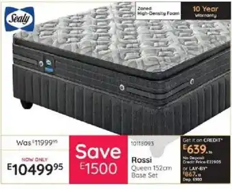 Sealy Rossi Queen 152cm Base Set